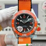 TS Factory Swiss Clone Omega Seamaster 600m Black Dial Orange Ceramic Bezel Watch 